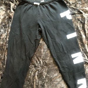 4 for 15$! PINK Logo Black Joggers